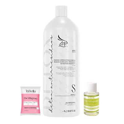 Shampoo Anti-resíduos Detox Zap Limpeza Profunda 1 Litro +Sache + Óleo Reparador