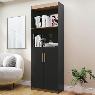 Estante Livreiro Bipartida 63cm 2 Portas Form Preto/nature Z56 - Mpozenato