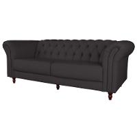 Sofá 3 Lugares Bérgamo 240cm Couro Marrom - 1