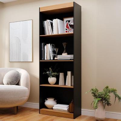 Estante Livreiro Bipartida 63cm Com Prateleiras Form Preto/nature Z56 - Mpozenato