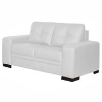 Sofá 2 Lugares 170cm Milano Couro Branco Fosco Gran Belo - 1