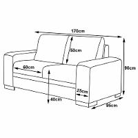 Sofá 2 Lugares 170cm Milano Couro Branco Fosco Gran Belo - 3