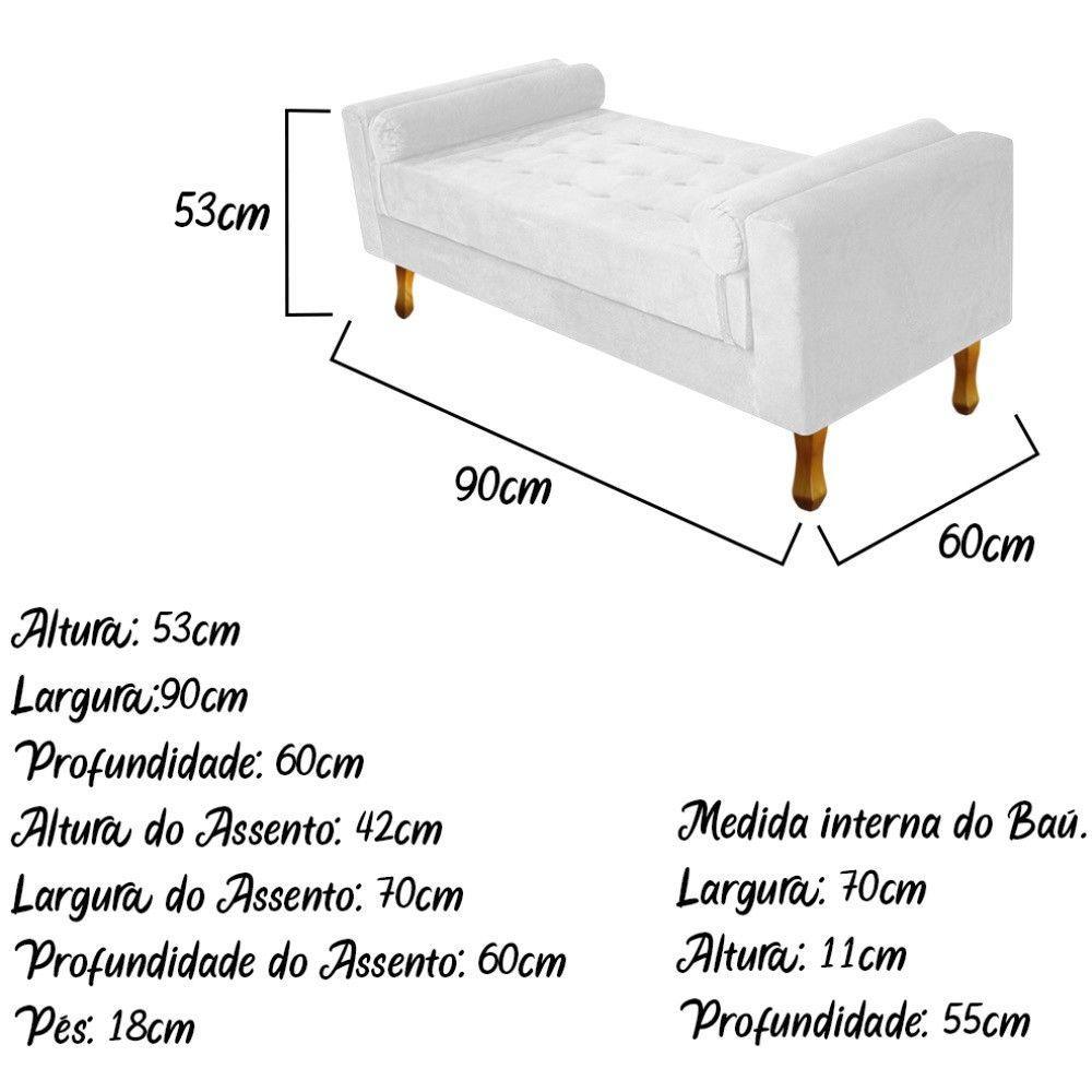 Recamier Félix Solteiro 90cm Branco - 2