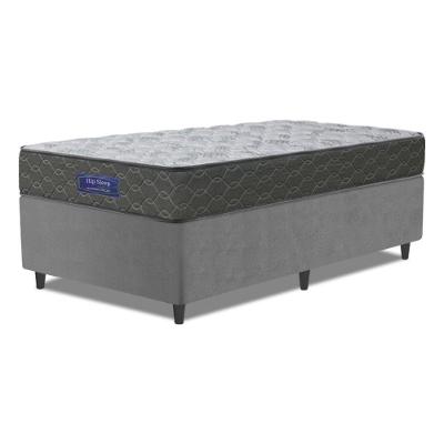 Cama Box Colchão Solteiro Ortopédico Espuma D33 Hiper 88x188x57cm Cinza