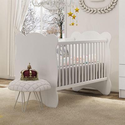 Berço Em Mdp 15mm Com Bordas Em Pvc Arredondados Percasa Branco