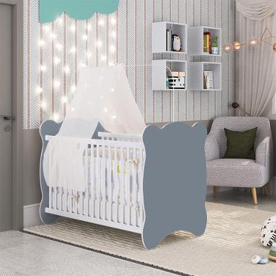 Berço Em Mdp 15mm Com Bordas Em Pvc Arredondados Percasa Azul