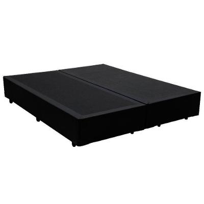 Cama Box King Bipartido Sintético Mega Cama Preto