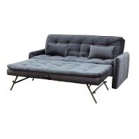 Sofá Cama Reclinável Com Cama Auxiliar - Veludo Chumbo - 5