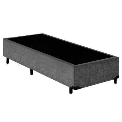 Cama Box Solteiro Suede Mega Cama Cinza 88x188x42cm