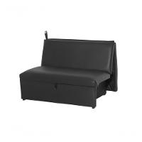 Sofá Cama Malu - Preto Corino - 2