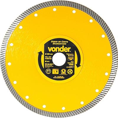 Disco De Corte Diamantado, 230 Mm, Turbo, Vonder Ostenvonder
