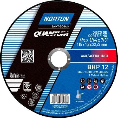 Disco De Corte, 115 Mm X 1,2 Mm X 22,23 Mm, Bhp 12 Norton Ostenvonder