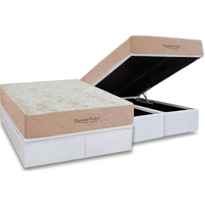 Cama Box Baú Queen + Colchão Molas Inovaflex Supreme