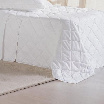 Kit Colcha Casal 3 Pçs Ricamo 300 Fios 100% Algodão 220x240cm Branco