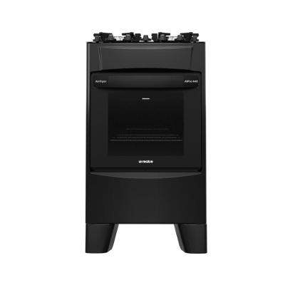 Fogão 4 Bocas A Gás/elétrico Com Airfryer Alpro 440 Realce CR231 Preto 110V
