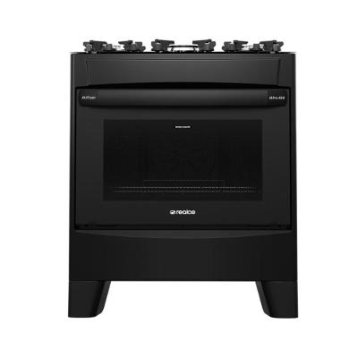 Fogão 5 Bocas A Gás/elétrico Com Airfryer Alpro 450 Realce CR233 Preto 110V
