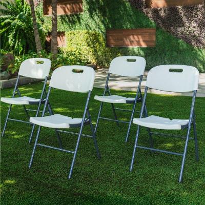 Kit 8 Cadeiras Dobráveis Camping Estrutura Aço Lomber Branco