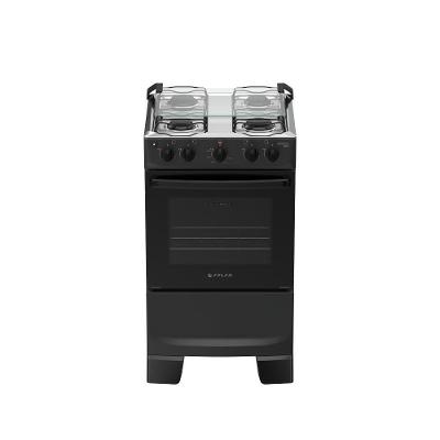 Fogão de Piso 4 Bocas a Gás Atlas Mônaco Plus Mesa Inox Automático Preto Bivolt