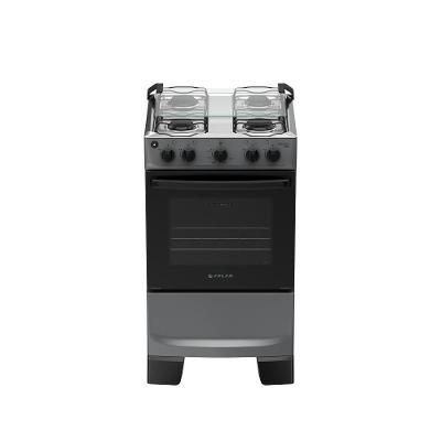 Fogão de Piso 4 Bocas a Gás Atlas Mônaco Plus Mesa Inox Automático Titânio Bivolt