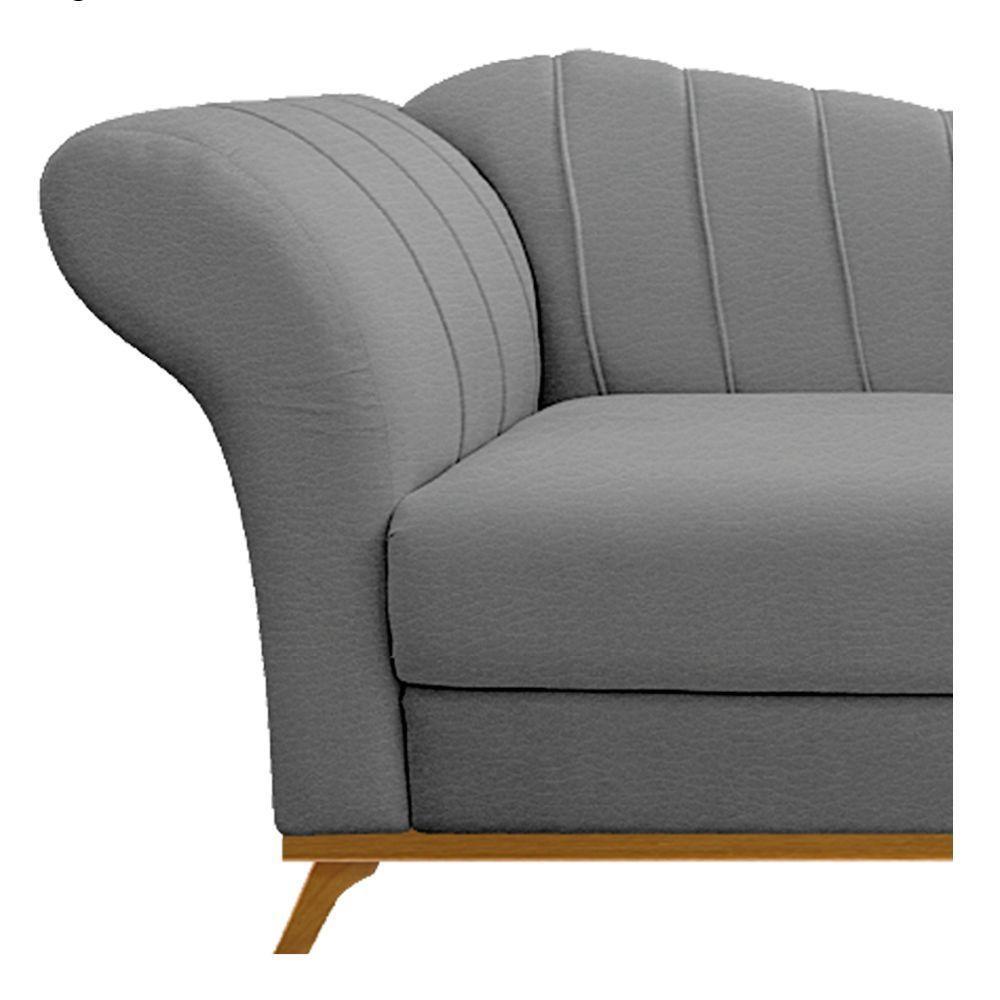 Recamier 160Cm Lado Direito Corano Cinza - 5