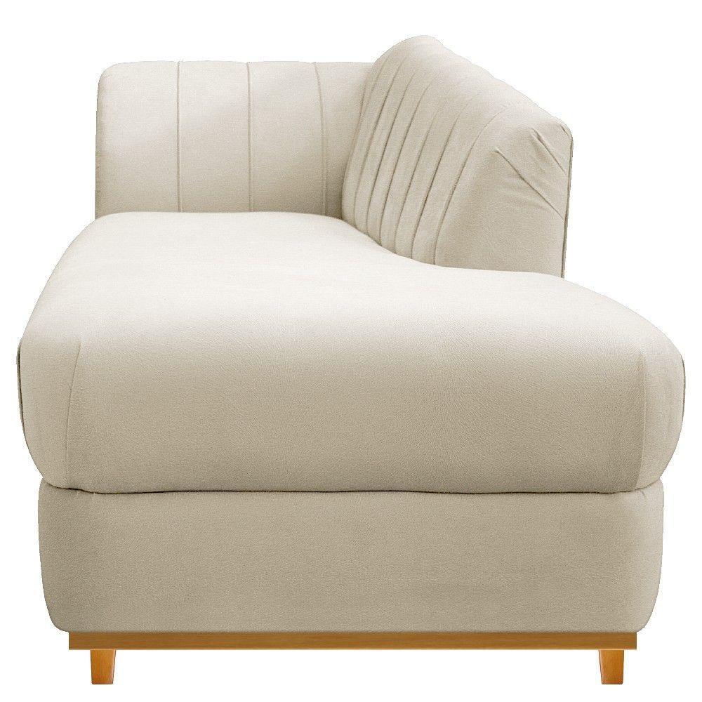Recamier 160Cm Lado Direito Corano Bege - 6