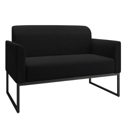Namoradeira 02 Lugares Linho Preto A79 Preto
