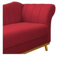 Recamier 140Cm Lado Esquerdo Suede Vermelho
