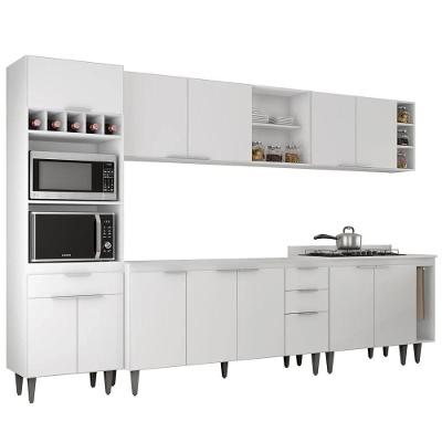 Armário De Cozinha Cp07 Para Pia 150cm Pérola Z34 Branco - Mpozenato