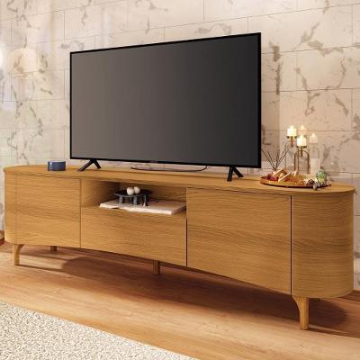 Rack Bancada Tv 80 Pol 201cm Desing Orgânico Yang Cinamomo H01 - Mpozenato