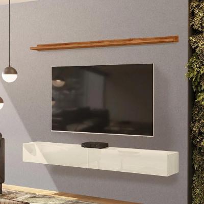 Bancada Suspensa E Prateleira 197cm Slat Z49 Cinamomo/off - Mpozenato