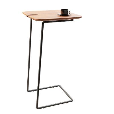Mesa Apoio Lateral Para Sofá Atenas Pé Preto cinamomo