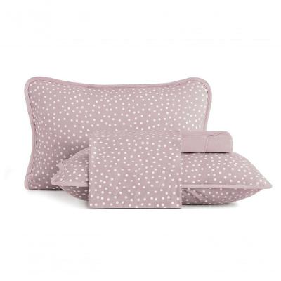 Jogo de Cama Queen Bits 4 Peças Malha Fio Penteado Rosa Altenburg