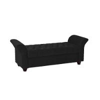 Recamier Divã Morabe P04 140 Cm Suede Preto Tca 944 - 1