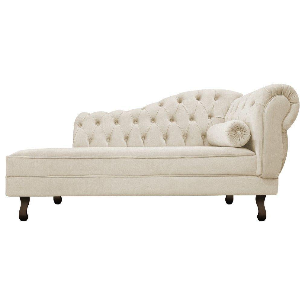 Recamier Diana 160cm Lado Esquerdo Suede Bege Doce Sonho - 5