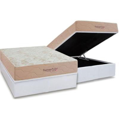 Cama Box Baú Casal + Colchão Molas Inovaflex Supreme