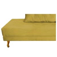 Recamier Azura 185cm Com Almofada Lado Esquerdo Suede Cor Amarelo - 2