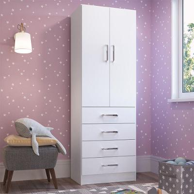 Roupeiro 2 Portas Infantil Em Mdp Percasa Branco