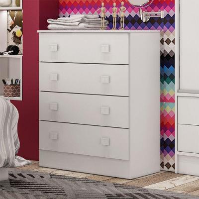 Cômoda Infantil Em Mdp 15mm 4 Gavetas Percasa Branco