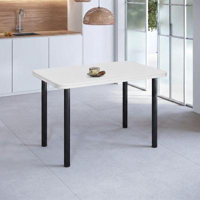 Mesa Estrutura Preta Mp4020-tp805 Tampo 1200x750x45mm Preto/branco