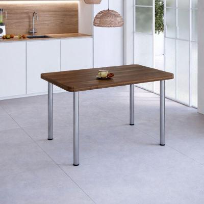 Mesa Estrutura Cromada Mc4020-tp805 Tampo 1200x750x45mm Nogueira