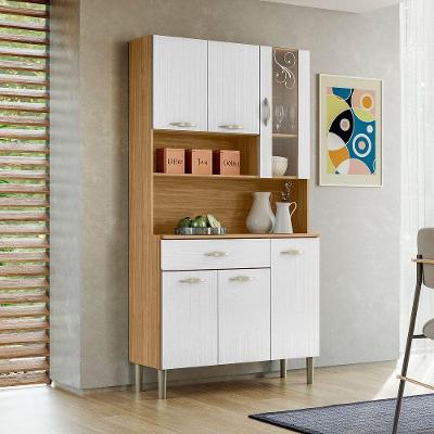 Armário de Cozinha Golden 6 Portas 1 Gaveta MDF 90,9CM Freijo Supremo Elegante Funcional Moderno