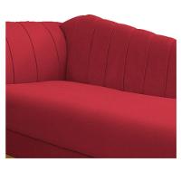 Recamier 185Cm Lado Direito Suede Vermelho - 2