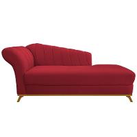 Recamier 185Cm Lado Direito Suede Vermelho - 6
