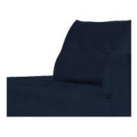 Recamier Azura 160cm Com Almofada Lado Esquerdo Suede Cor Azul Marinho - 3