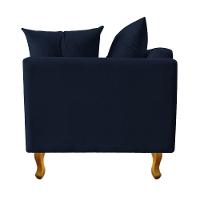 Recamier Azura 160cm Com Almofada Lado Esquerdo Suede Cor Azul Marinho - 6