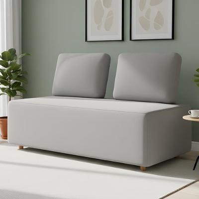 Sofá 2 Lugares 148cm Sala De Estar Rovier Veludo Cinza Z32 - Mpozenato