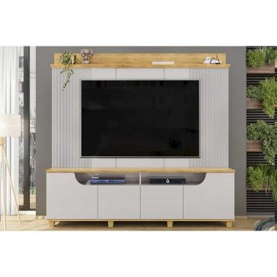 Rack com Painel para TV Gama Até 75" 199CM MDF MDP Bali Cedro