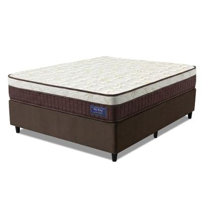 Cama Box Colchão Casal Molas Superlastic Euro Pillow Start 138x188x62cm Apolo Bege / Marrom