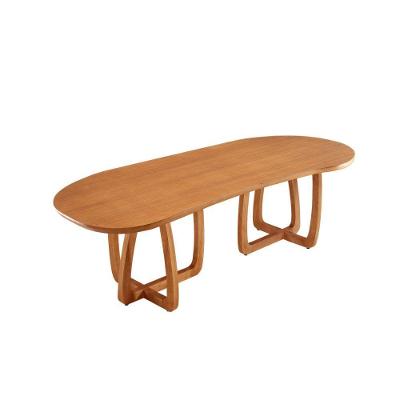 Mesa Para Sala De Jantar Flora 180cm Tampo Orgânico Laminado Cinamomo Imbuia