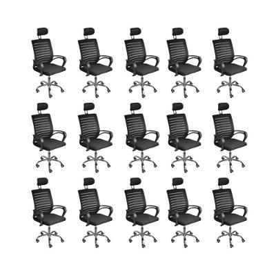 Kit 15 Cadeiras De Escritório Diretor Roma Oficial Apoio